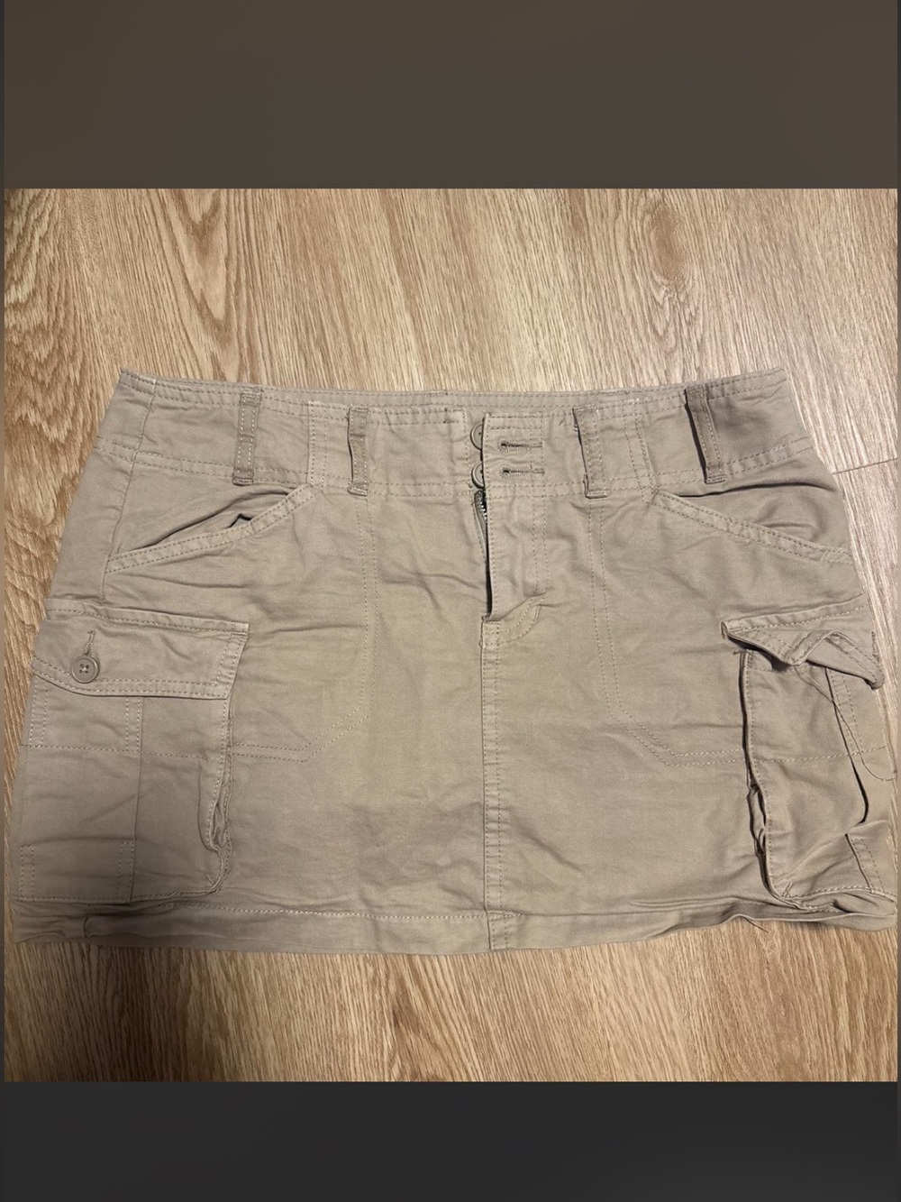 Brandy Melville Khaki Cargo Mini Skirt